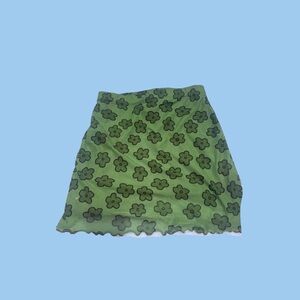 Floral Green Skirt